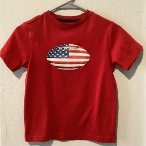 Old Navy Red Kids Tee with American Football Graphic